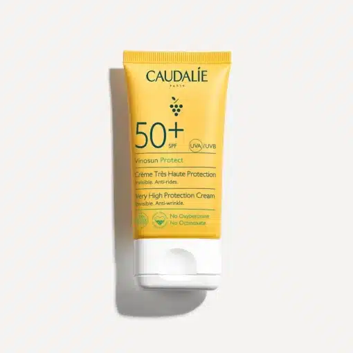 Caudalie Vinosun Protect Crème Très Haute Protection SPF 50 pour visage et corps.