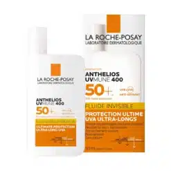 Fluide solaire La Roche-Posay Anthelios UVMune 400 SPF 50+ et sa boîte 50 ml